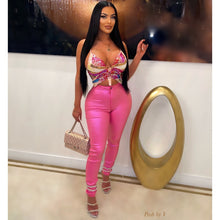 Load image into Gallery viewer, Metallic High waist jeans