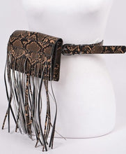 Load image into Gallery viewer, Snakeskin Fringe Fanny
