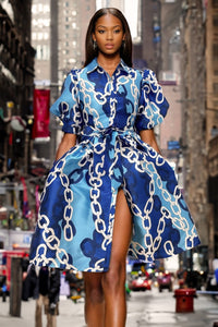 Chain Link Coat Dress