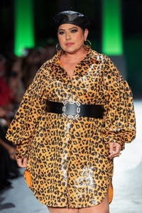 Leopard Leather Dress