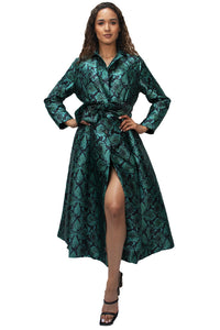 Snakeskin Coat Dress